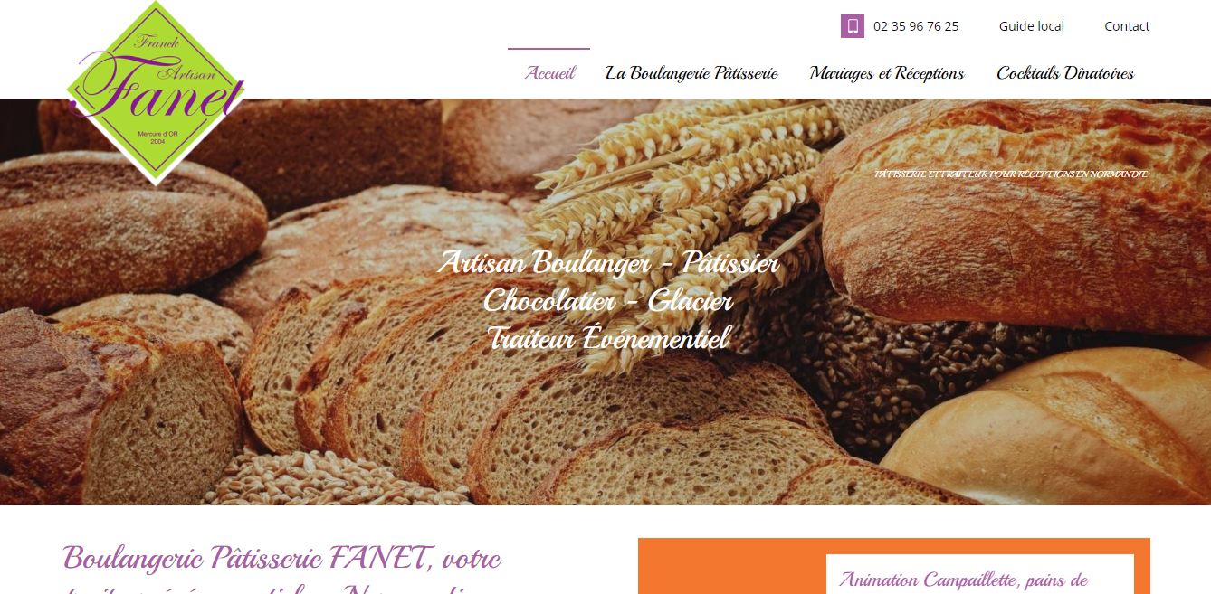 Trouver une agence web pour le référencement naturel pour une boulangerie pâtisserie traiteur en Normandie - Boulangerie Pâtisserie Fanet secteur Yvetot