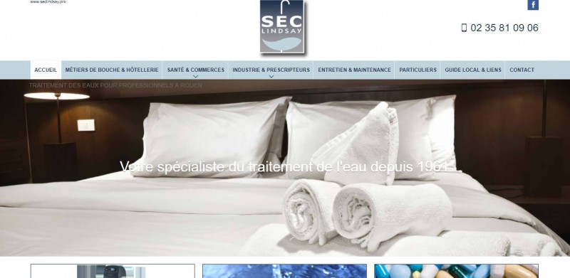 Création de site web pour la société SEC LINDSAY en Normandie proche Le Havre 